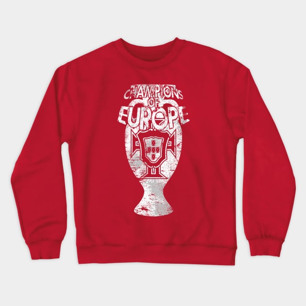 Champions of Europe (white design) Crewneck Sweatshirt by paulponte